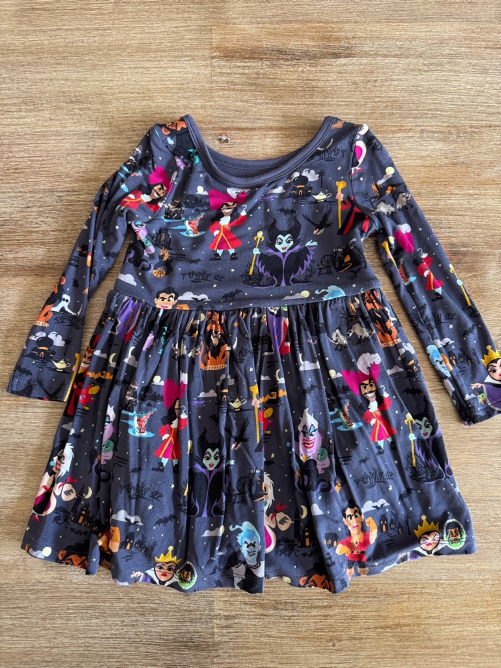 Little Sleepies Disney Villains Long Sleeve Girls' Dress